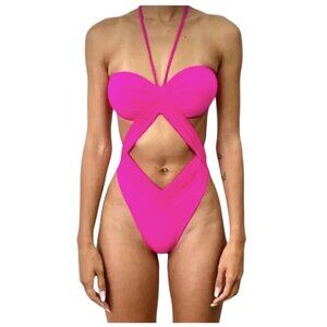 NWT Riot Swim Fluorescent Hot Pink Phoenix 1-Piece -  Small